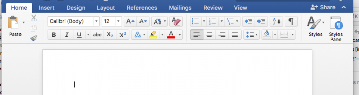 A screenshot of the Microsoft Word WYSIWYG editor