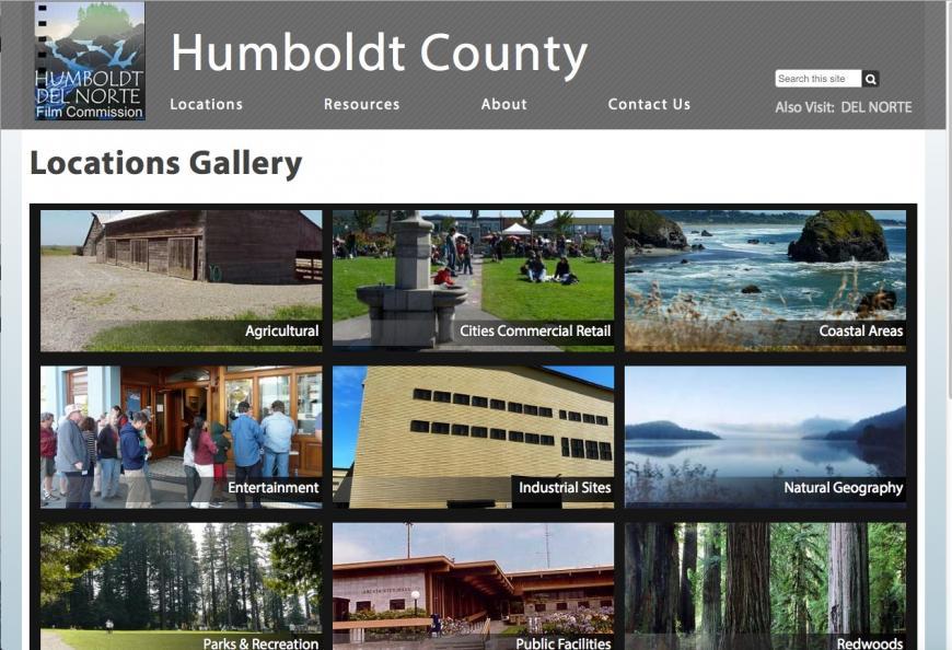 Humboldt-Del Norte Film Commission home page