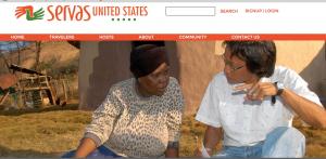 Screenshot of US Servas home page